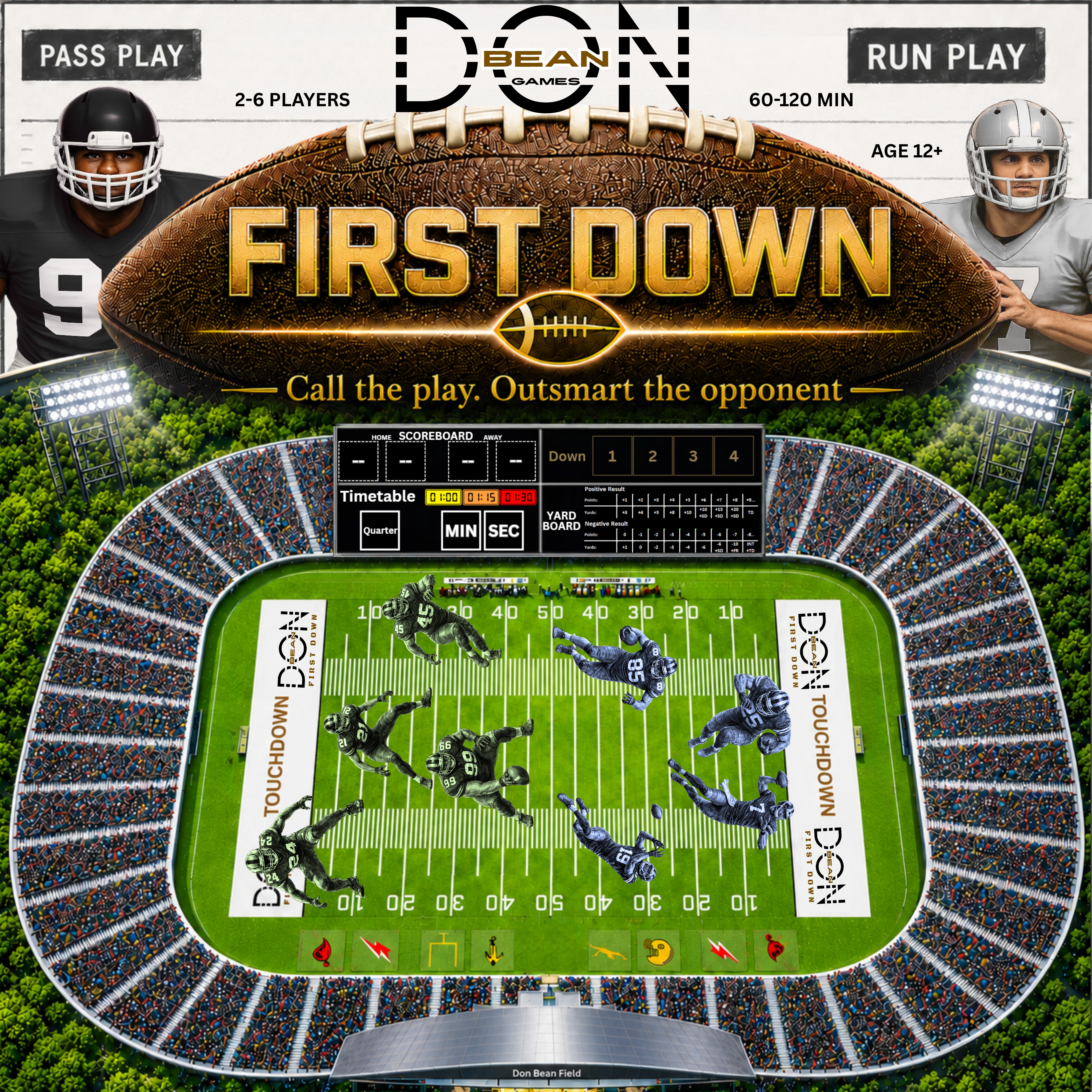 FIRST DOWN board game box cover
